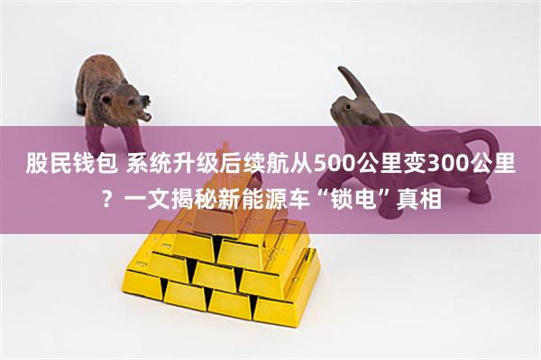 股民钱包 系统升级后续航从500公里变300公里？一文揭秘新能源车“锁电”真相